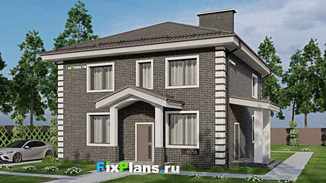 Проект двухэтажного дома F-6056