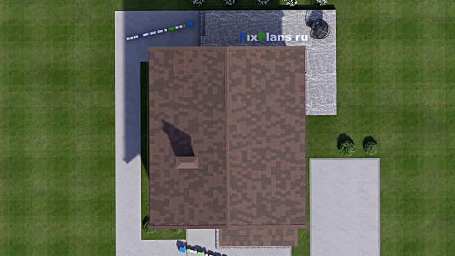 Проект дома с мансардой F-14264 — фасад 5