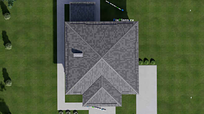 Проект двухэтажного дома F-6227 — фасад 5